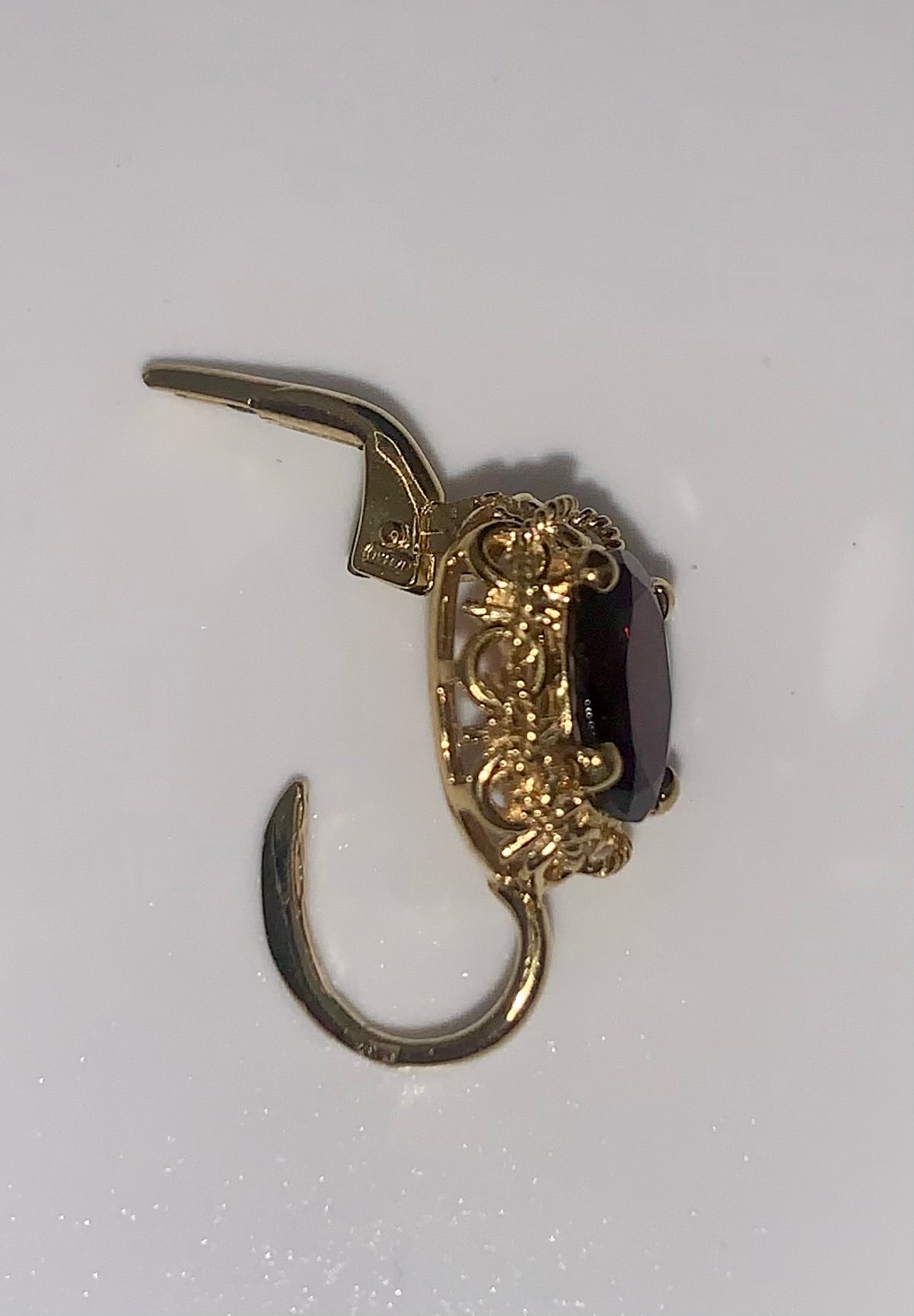 Garnet and Gold Earrings