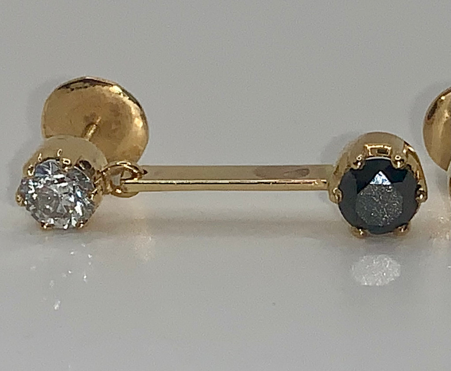 Black and White Diamond Earrings