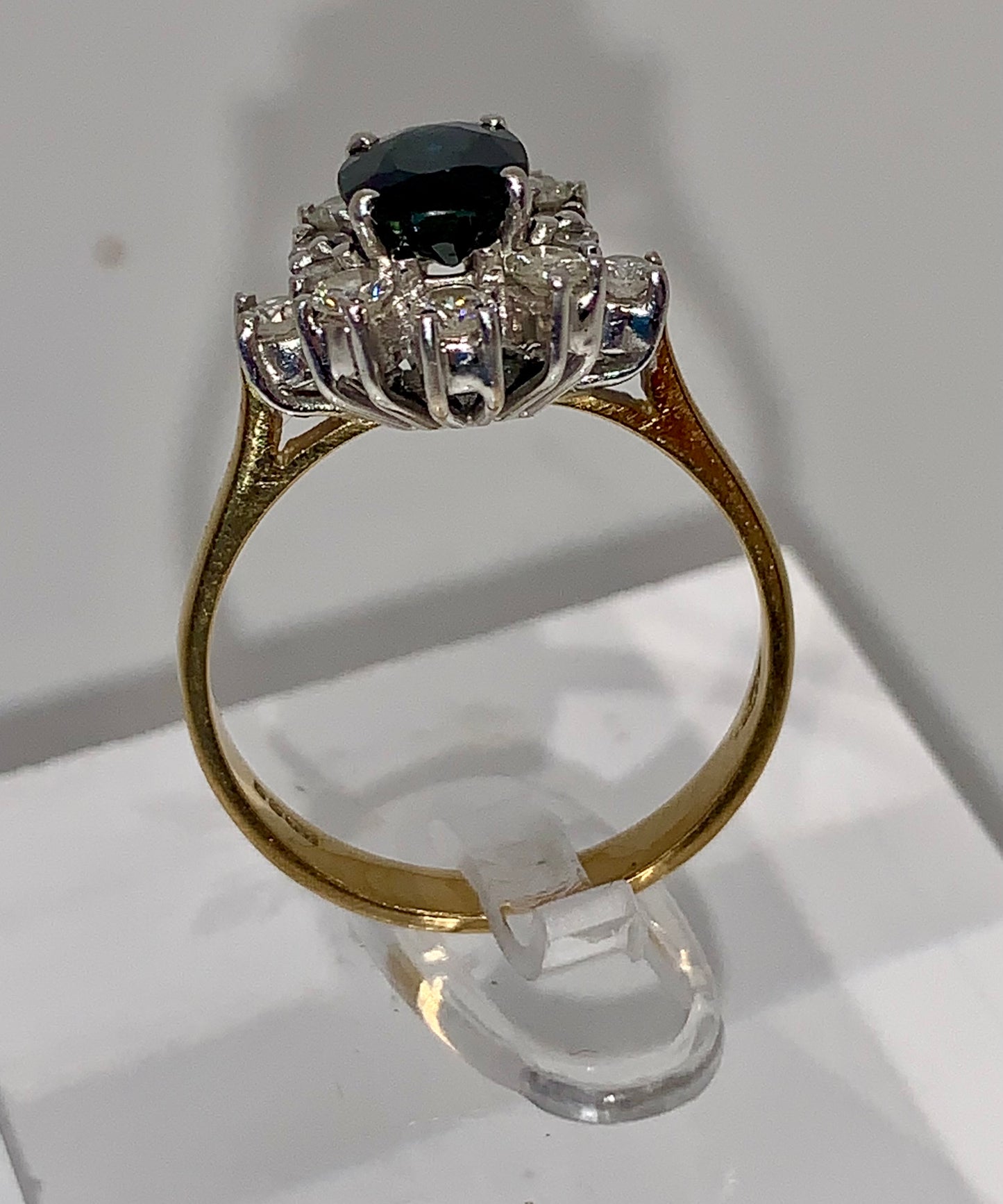 Sapphire & Diamond Cluster Ring