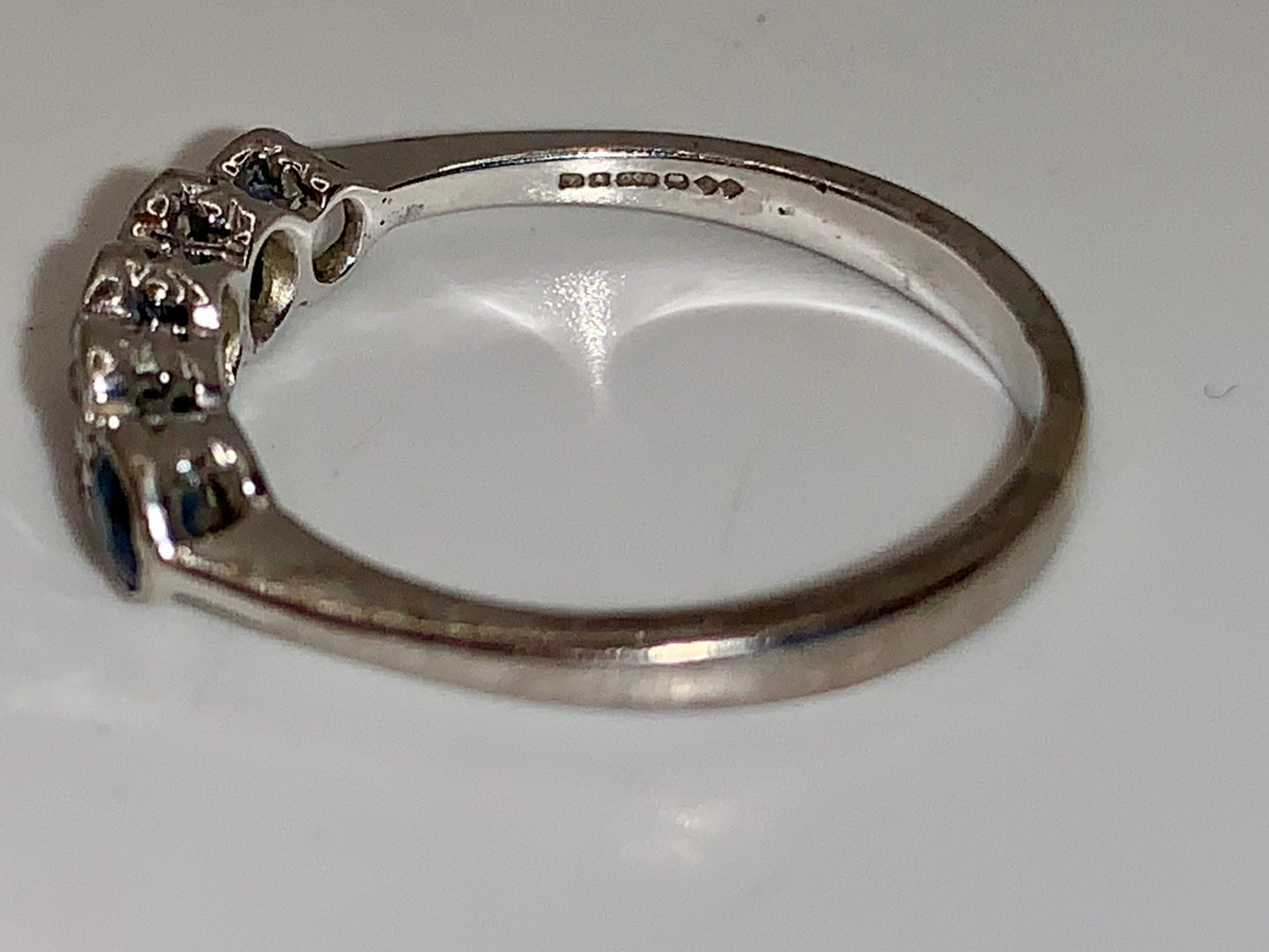 18ct White Gold Sapphire & Diamond Eternity Ring