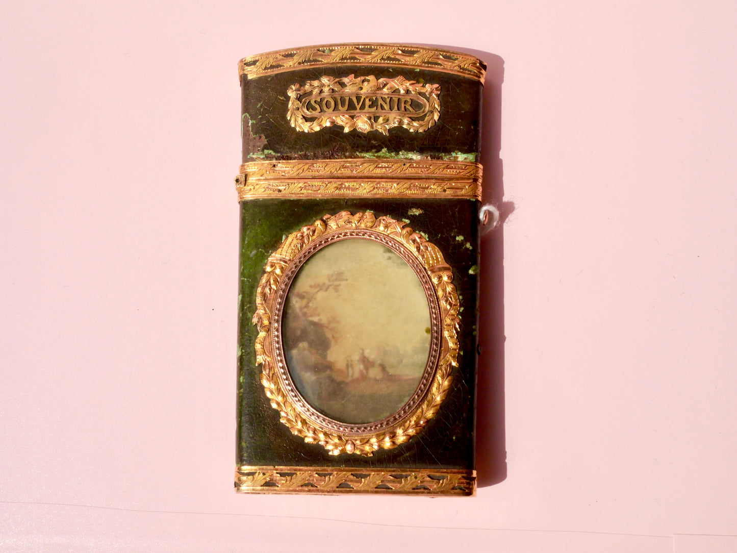 Late 18th Century French Leather & Gold Mounted 'Souvenir D'Amitié' Carnet de Bal (Dance Card)
