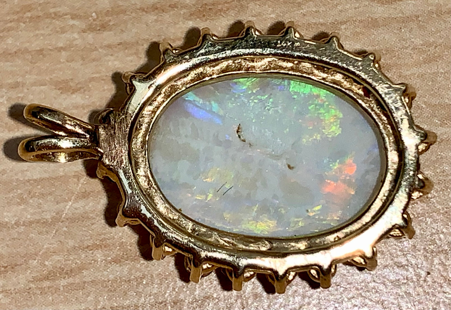 Opal & Diamond Cluster Pendant
