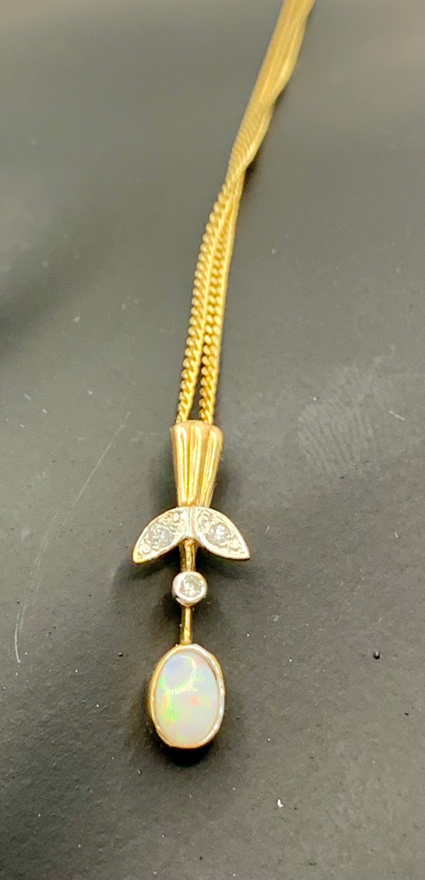 Opal & Diamond Pendant