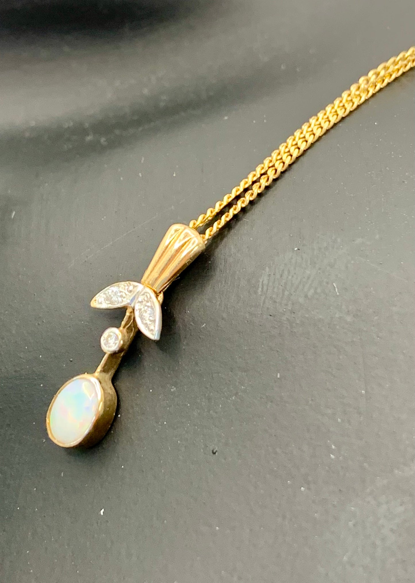 Opal & Diamond Pendant