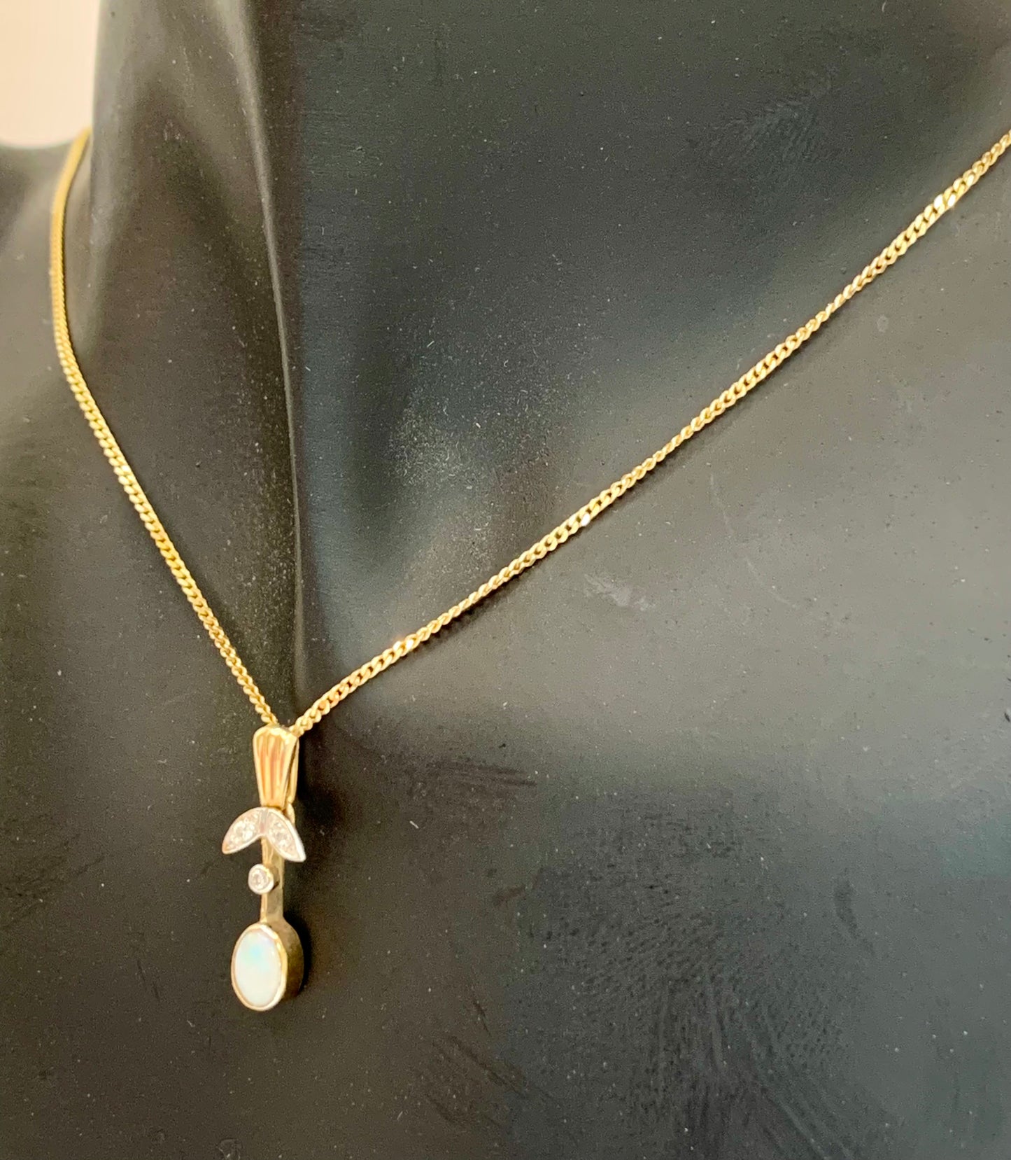 Opal & Diamond Pendant