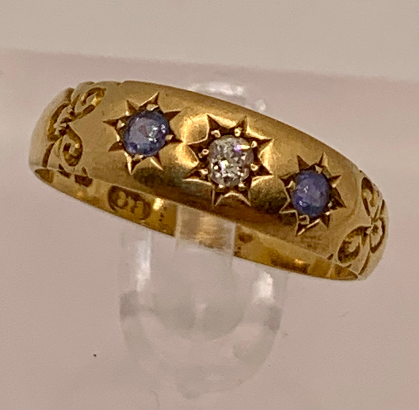 Edwardian Diamond and Sapphire Ring