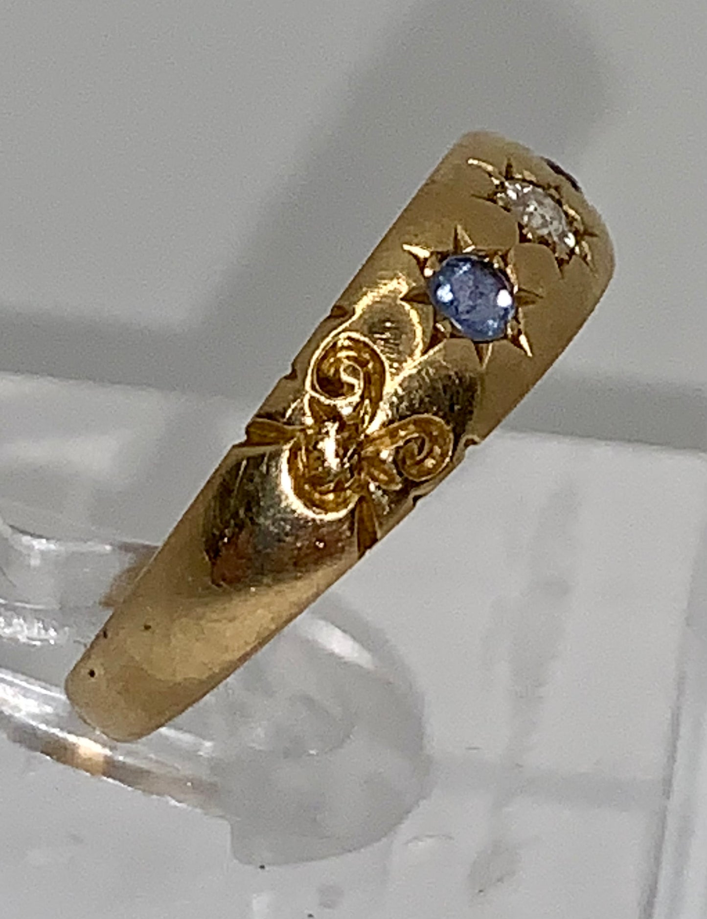 Edwardian Diamond and Sapphire Ring