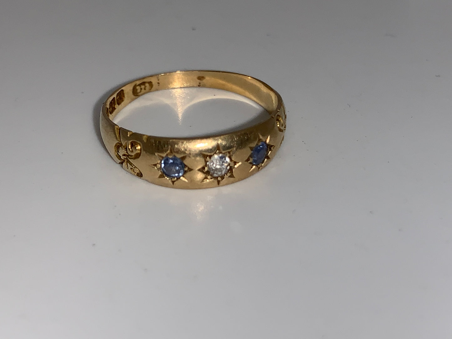 Edwardian Diamond and Sapphire Ring