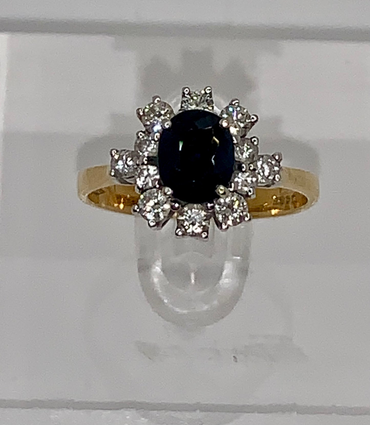 Sapphire & Diamond Cluster Ring