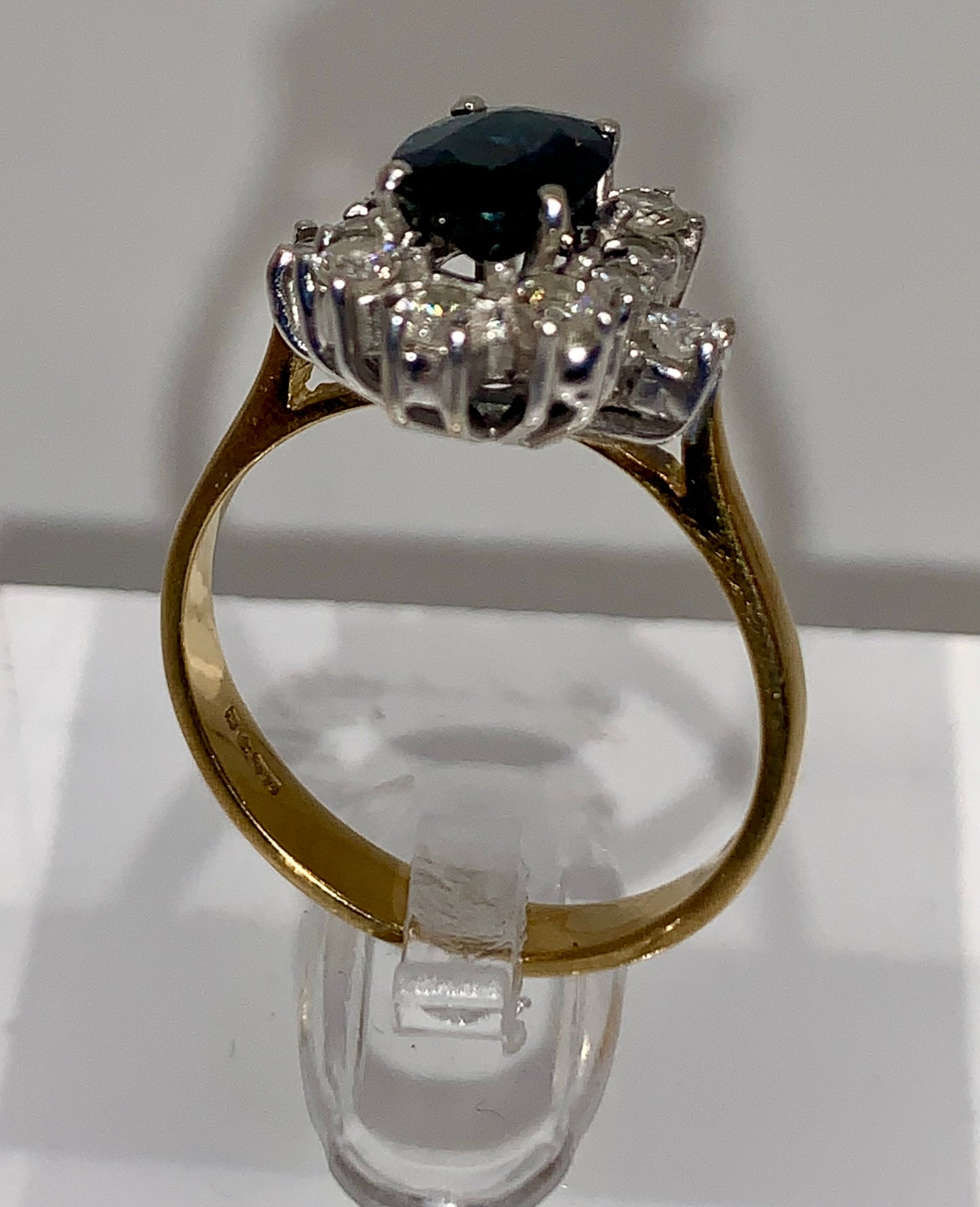 Sapphire & Diamond Cluster Ring