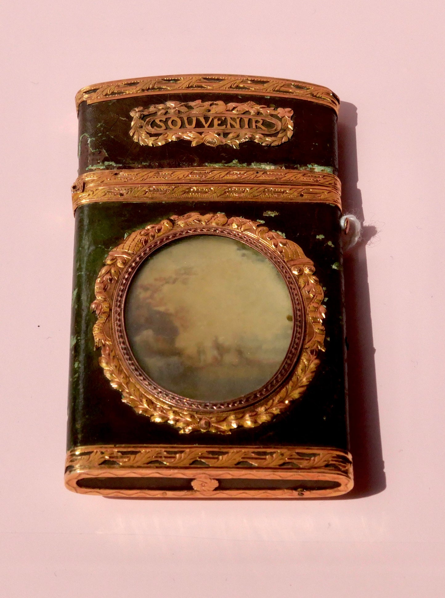 Late 18th Century French Leather & Gold Mounted 'Souvenir D'Amitié' Carnet de Bal (Dance Card)